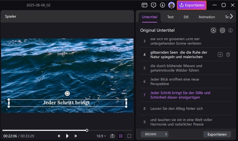 edimakor Untertitel übersetzen