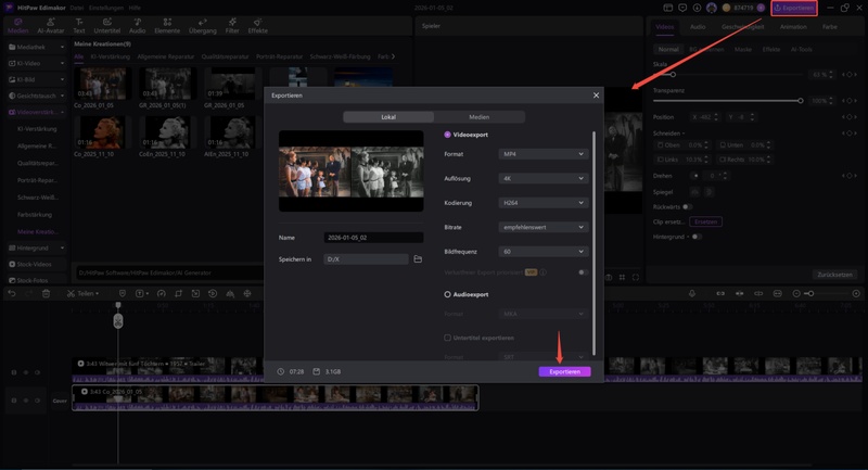 alte videos mit ki auf 4k hochskalieren