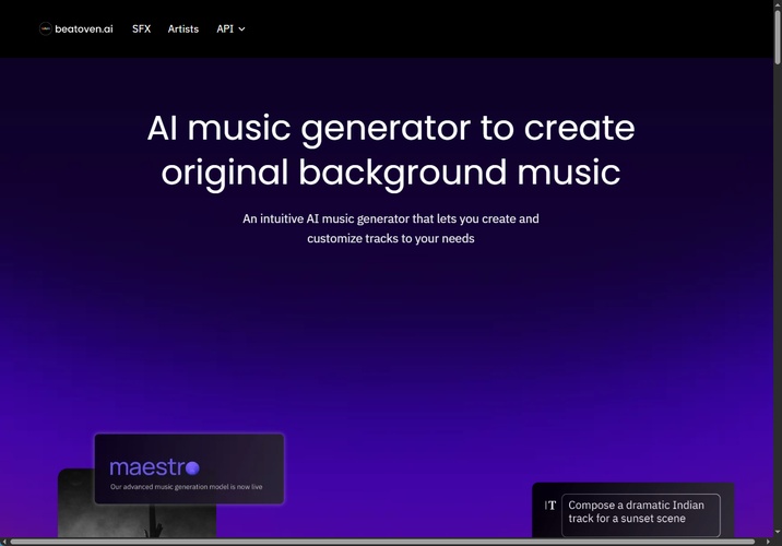 Beatoven.aiTimeline-Editor zur stimmungsbasierten Steuerung von KI-Hintergrundmusik