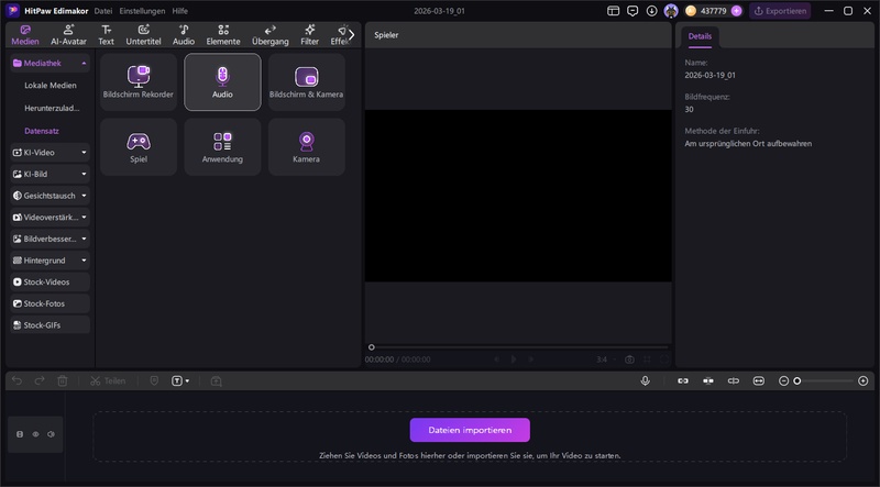 musik schneiden app kostenlos – KI Tools Übersicht in HitPaw Edimakor