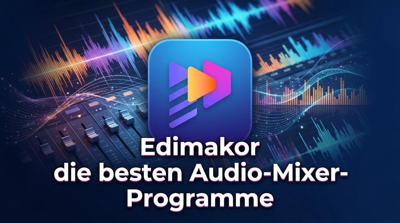 Edimakor audio mixer software und sound mixer program zum Mischen von Audio und Bearbeiten von Videos