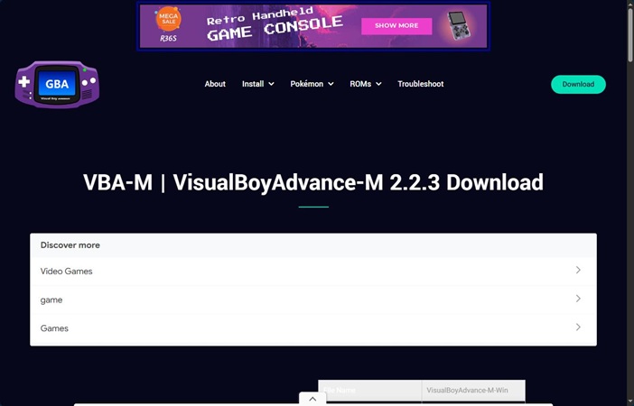 Gameplay mit gba emulator pc VisualBoyAdvance-M