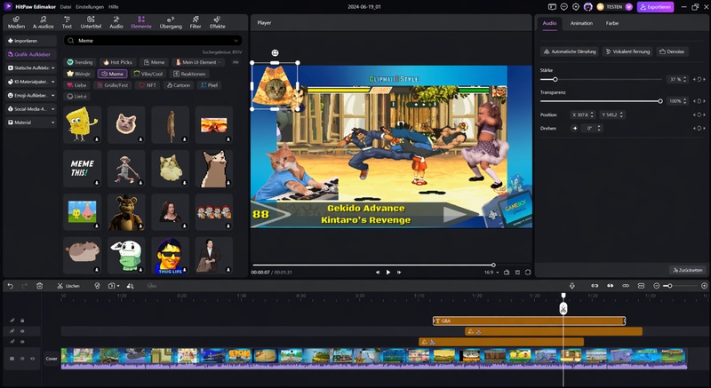 Gameplay mit GBA Emulator PC in Edimakor bearbeiten