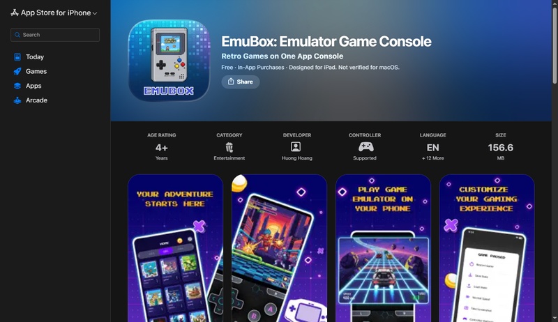 EmuBox Oberfläche auf Android-Handy