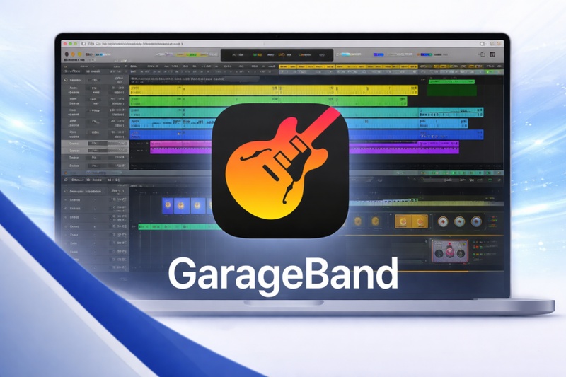 GarageBand music mixer program und audio music mixer software für Songproduktion und Audio Mixing auf Mac