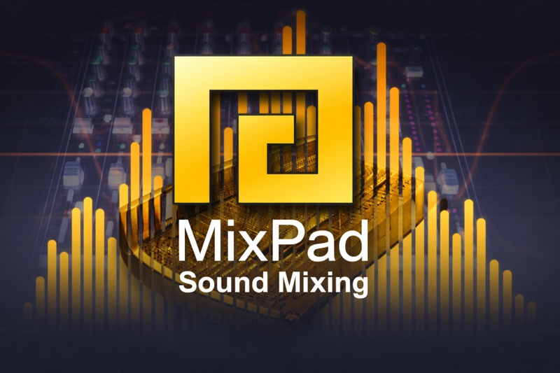 MixPad audio mixer software und sound mixer program zum Mischen von Audiospuren und Musikproduktion mit digitaler software audio console