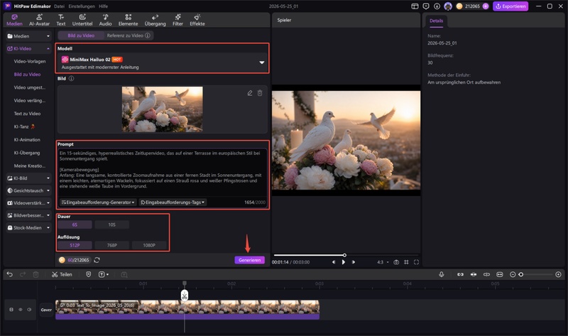 KI Video für Pfingsten mit Edimakor generieren