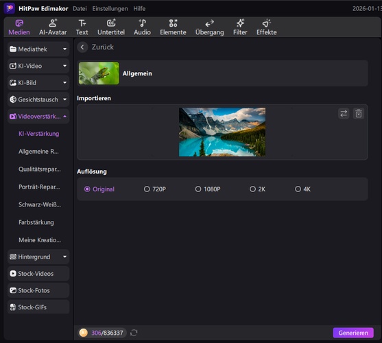 Details in verpixelten Videos entrauschen