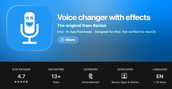 voice changer with effects verändert sprachaufnahme