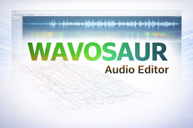 Wavosaur Audio Editor als audio mixer software – sound mixer program zum Bearbeiten und Mischen von Audiospuren