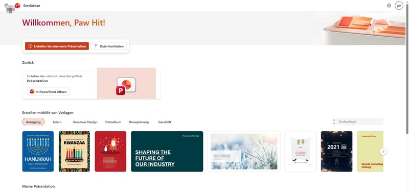 PowerPoint mit eingefügter Hintergrundmusik und Export der Diashow als MP4-Video
