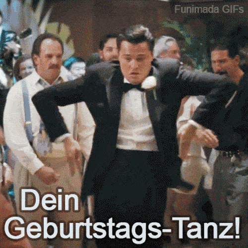 leo dicaprio tanz geburtstag gif lustig