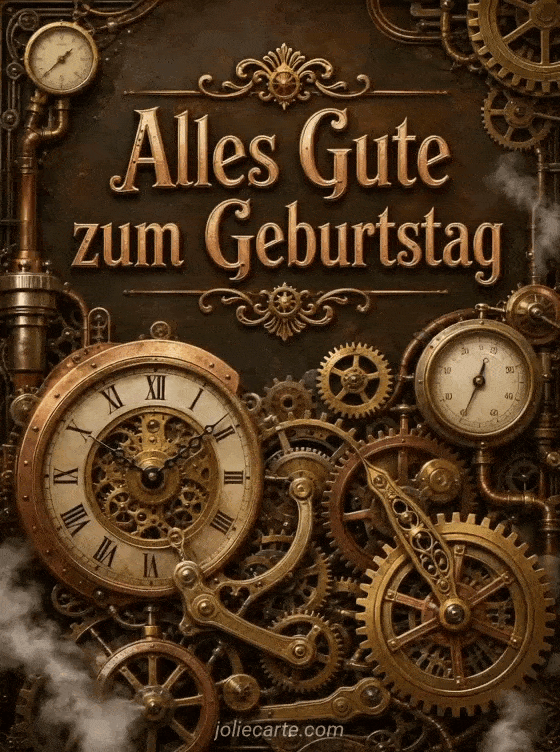 steampunk geburtstag gif zahnraeder