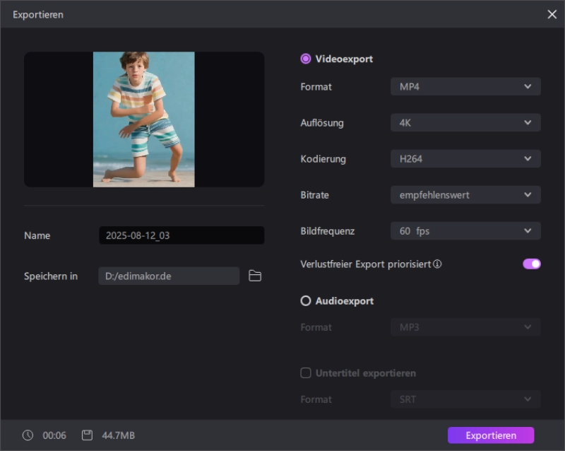AI Kuss Videos Schritt 3