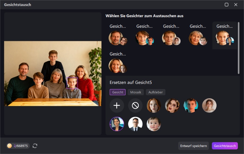 Gesichtstausch Deepfake-Video