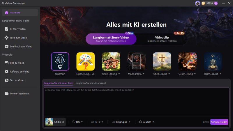 Idee eingeben