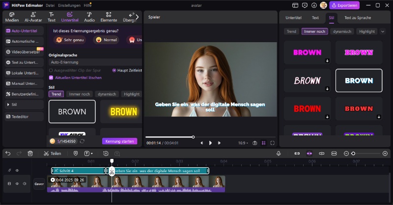 edimakor Untertitel generieren