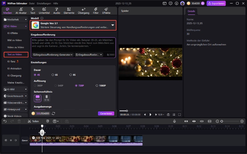 video trailer Step 1