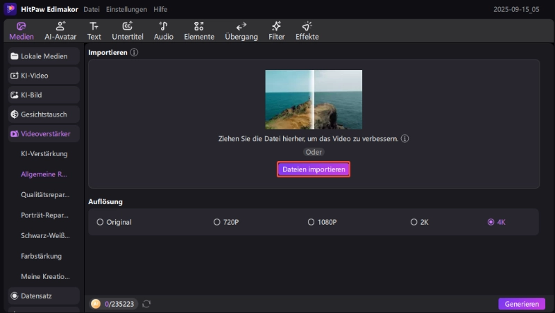 Wählen Sie den Video-Enhancer-Modus