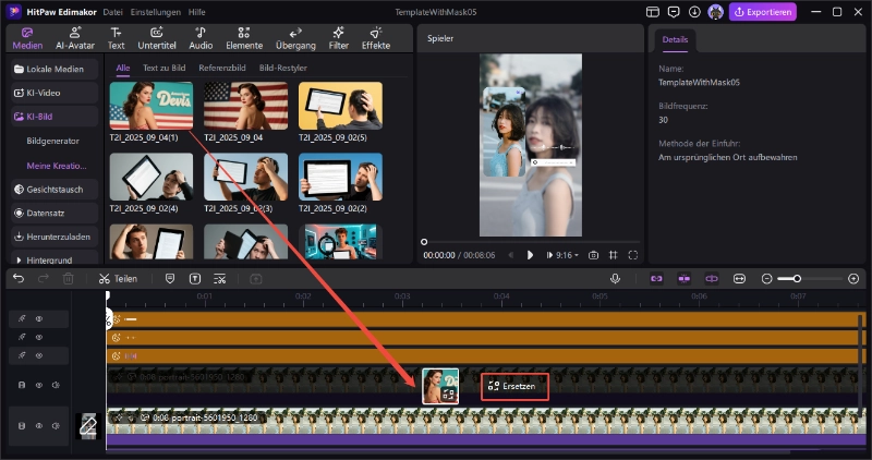 Schritt für Videovorlagen 2