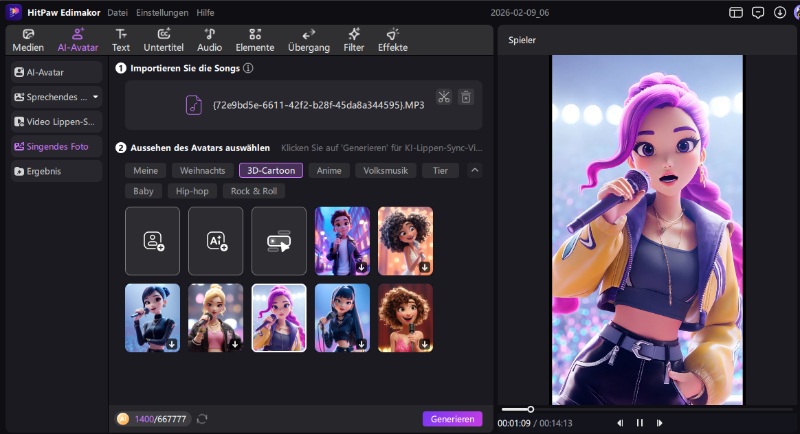 Animationsintensität einstellen – Standardmodus und Lebendiger Modus
