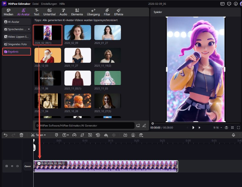 Singing Photo Vorschau – Ergebnis anzeigen