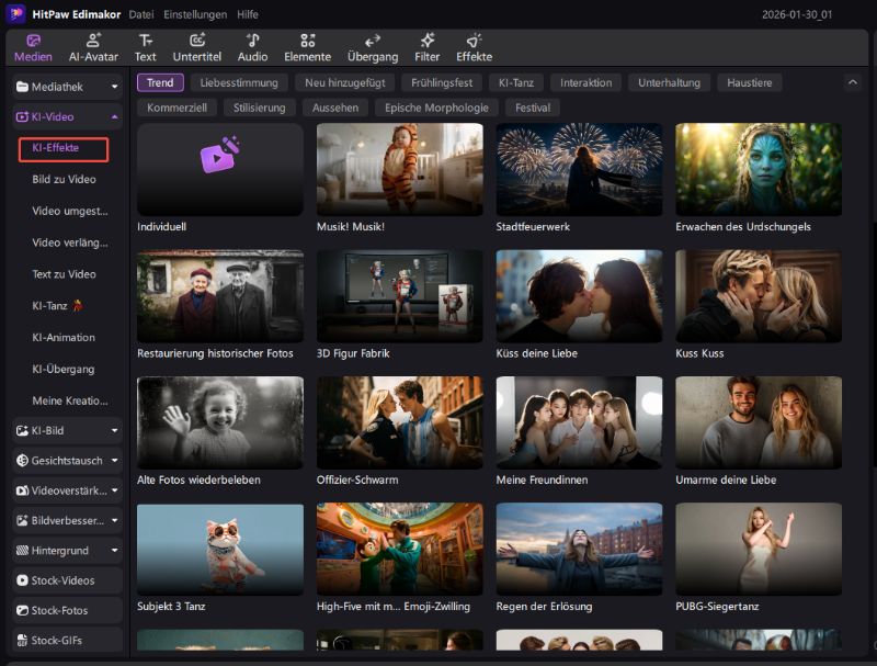 KI Bild-zu-Video Vorlagen in Edimakor