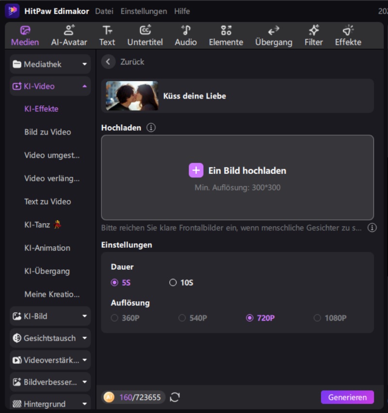 Edimakor Bild-zu-Video Vorlagenübersicht