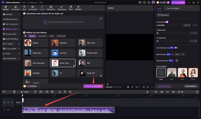 Stimme mit KI verändern starten
