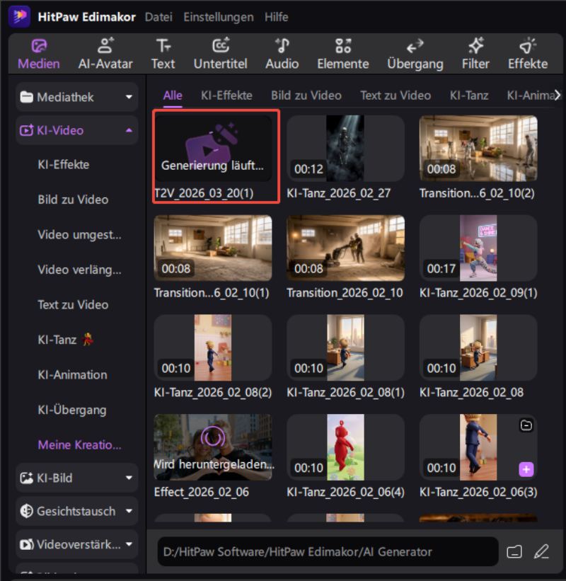 KI Video wird generiert