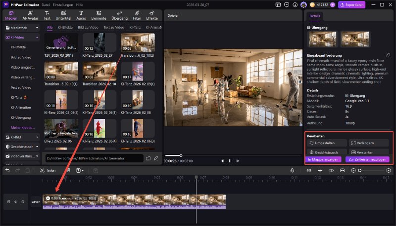 KI Video bearbeiten in Edimakor