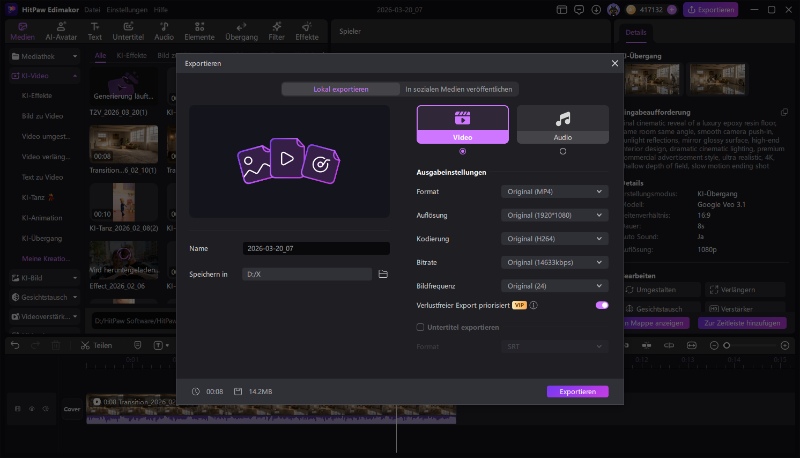 Video Export in Edimakor