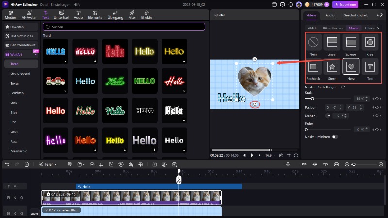 Edimakor Video-Maske hinzufügen