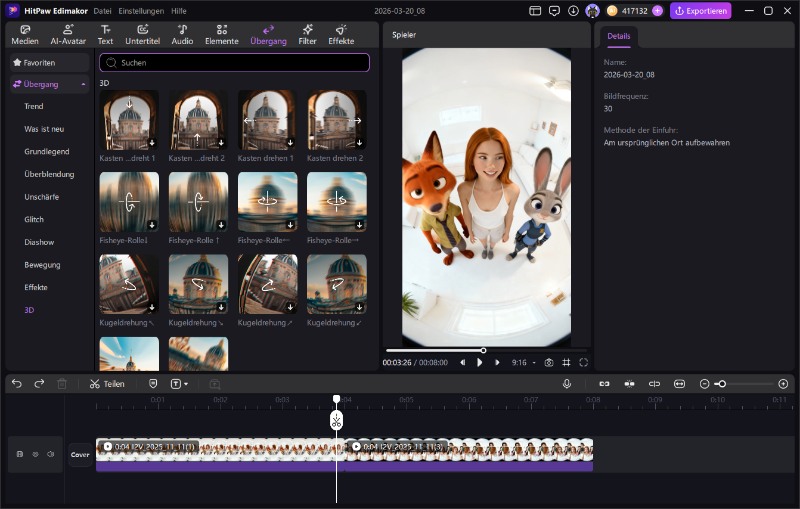 Arten von Video-Übergängen