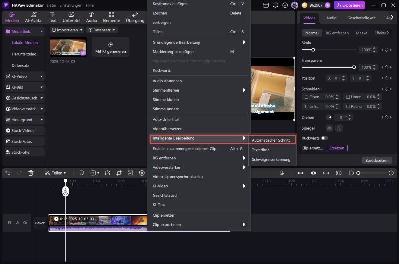 KI Video Enhancer Startbildschirm