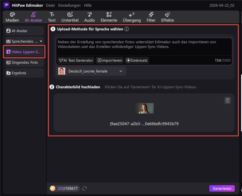 Video Lip Sync Funktion in Edimakor – Import und Synchronisation von Audio und Video
