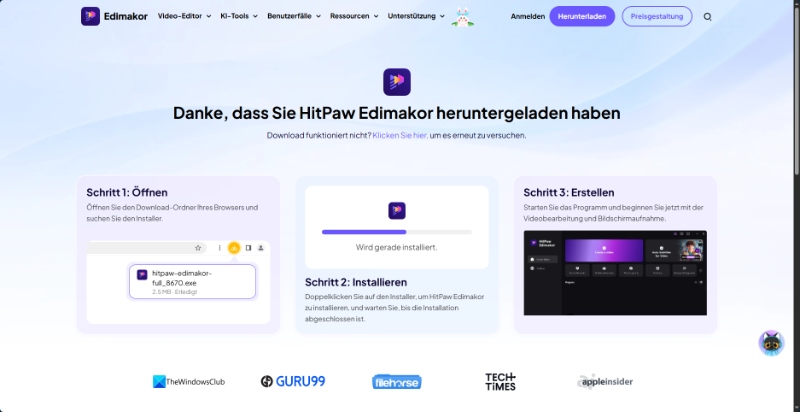 HitPaw Edimakor Download bestätigt