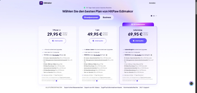HitPaw Edimakor Kaufseite
