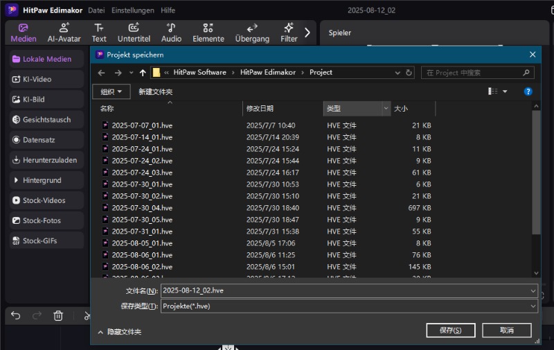 Benutzerdefinierter SAVE ShortKey