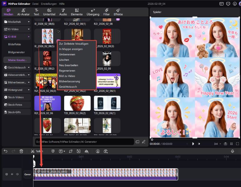 KI Bild bearbeiten – speichern, umbenennen, löschen, neu generieren