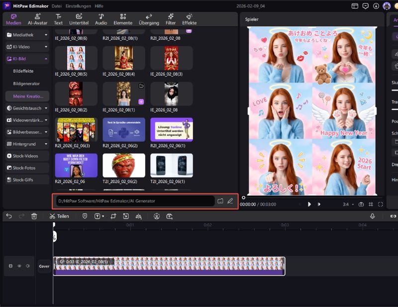KI Bild speichern – lokaler Speicherort öffnen