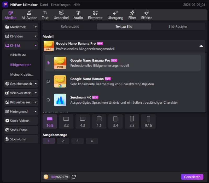 KI Face Swap starten – Bild hochladen oder Video importieren
