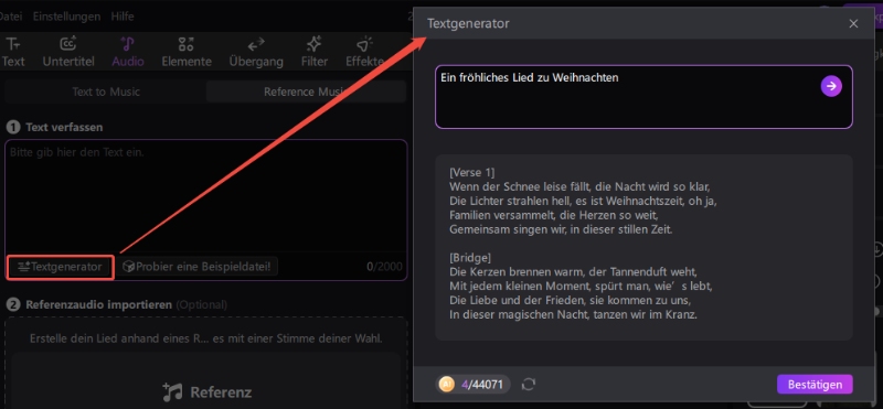 referenz-musik-lyric-generator