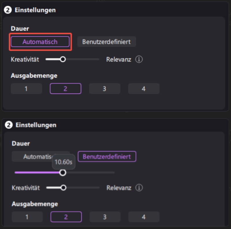 KI-SOUND-EINSTELLUNGEN
