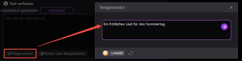 Text-zu-Musik-Text-Generator