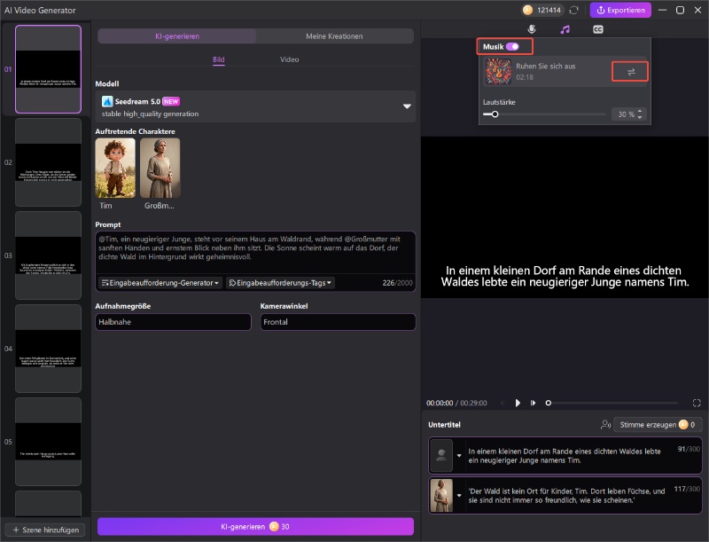 Musikbibliothek öffnen