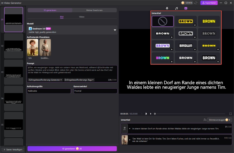 Voiceover generieren