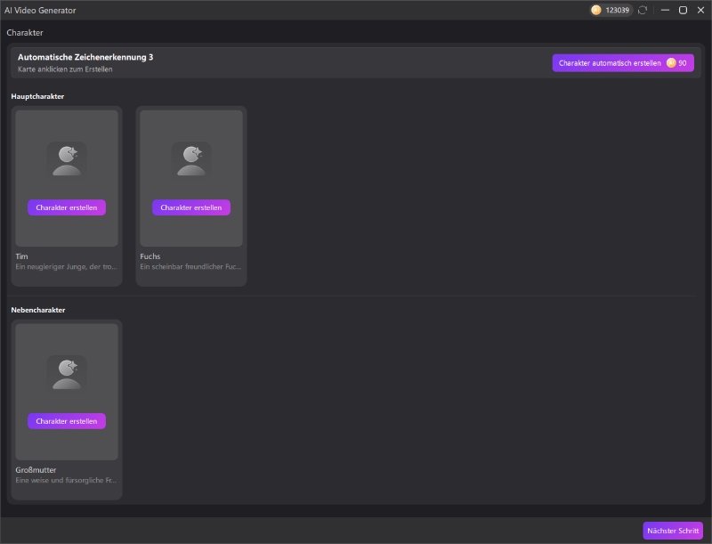 KI Charakterbilder automatisch erstellen