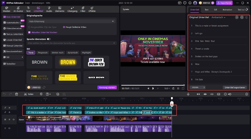 Textbasierte Videobearbeitung Transkriptionsverarbeitung