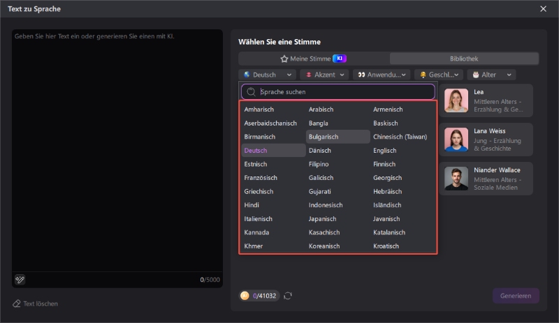 Hitpaw EdiMakor Text-to-Speech-Anleitung - Text ändern